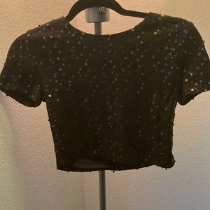 Black sparkly top